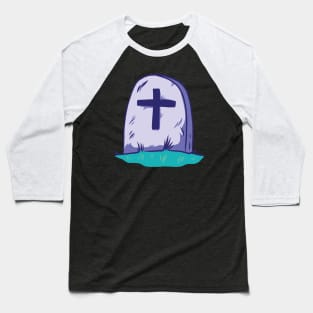 Gravestone on Hill Baseball T-Shirt